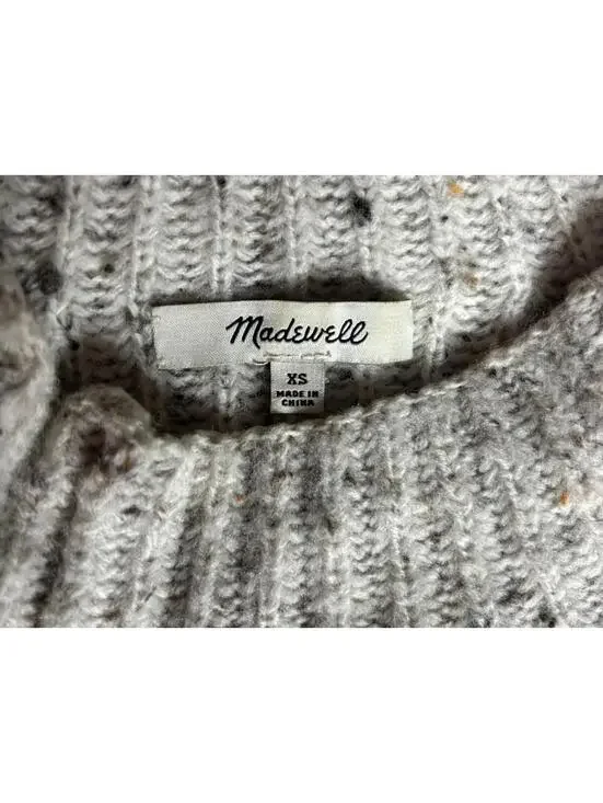 Madewell Donegal Northfield Mockneck Rib Knit Sweater Wool Acyrlic Blend - XS - Picture 4 of 7